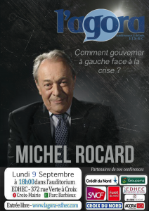Affiche conférence Michel Rocard